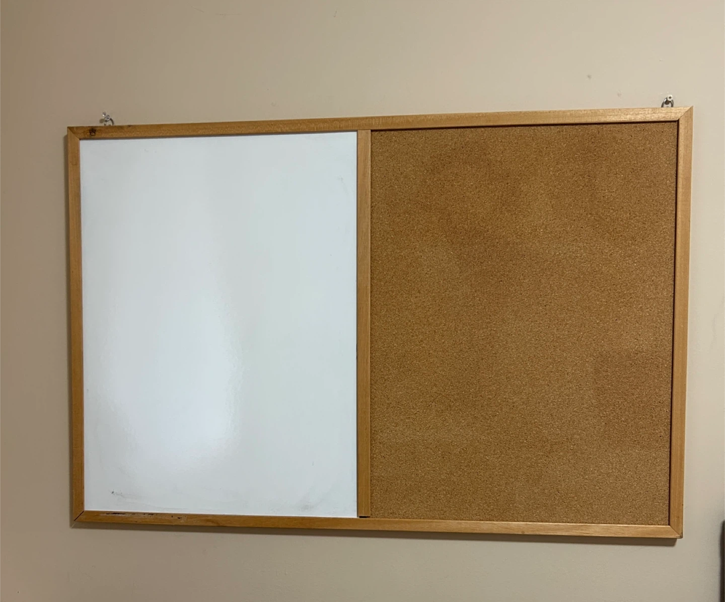 Combination Corkboard and Whiteboard
