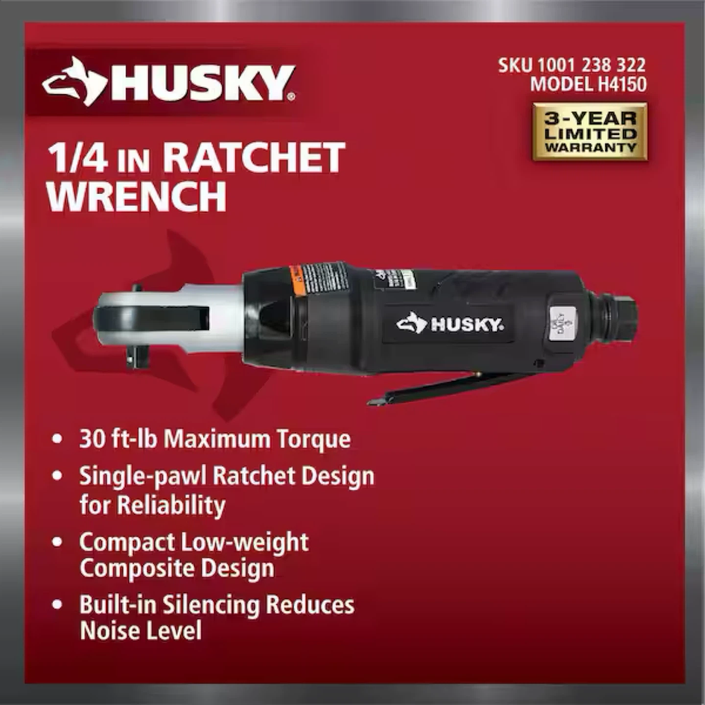 Husky 1/4" Air Ratchet Wrench - New - photo 2