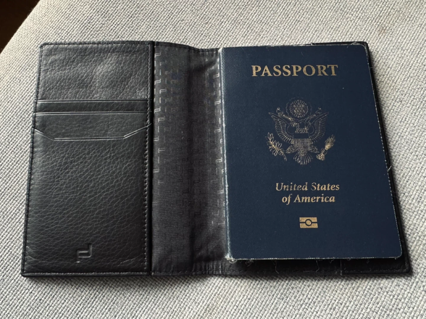 Porsche Design Black Leather Passport Holder