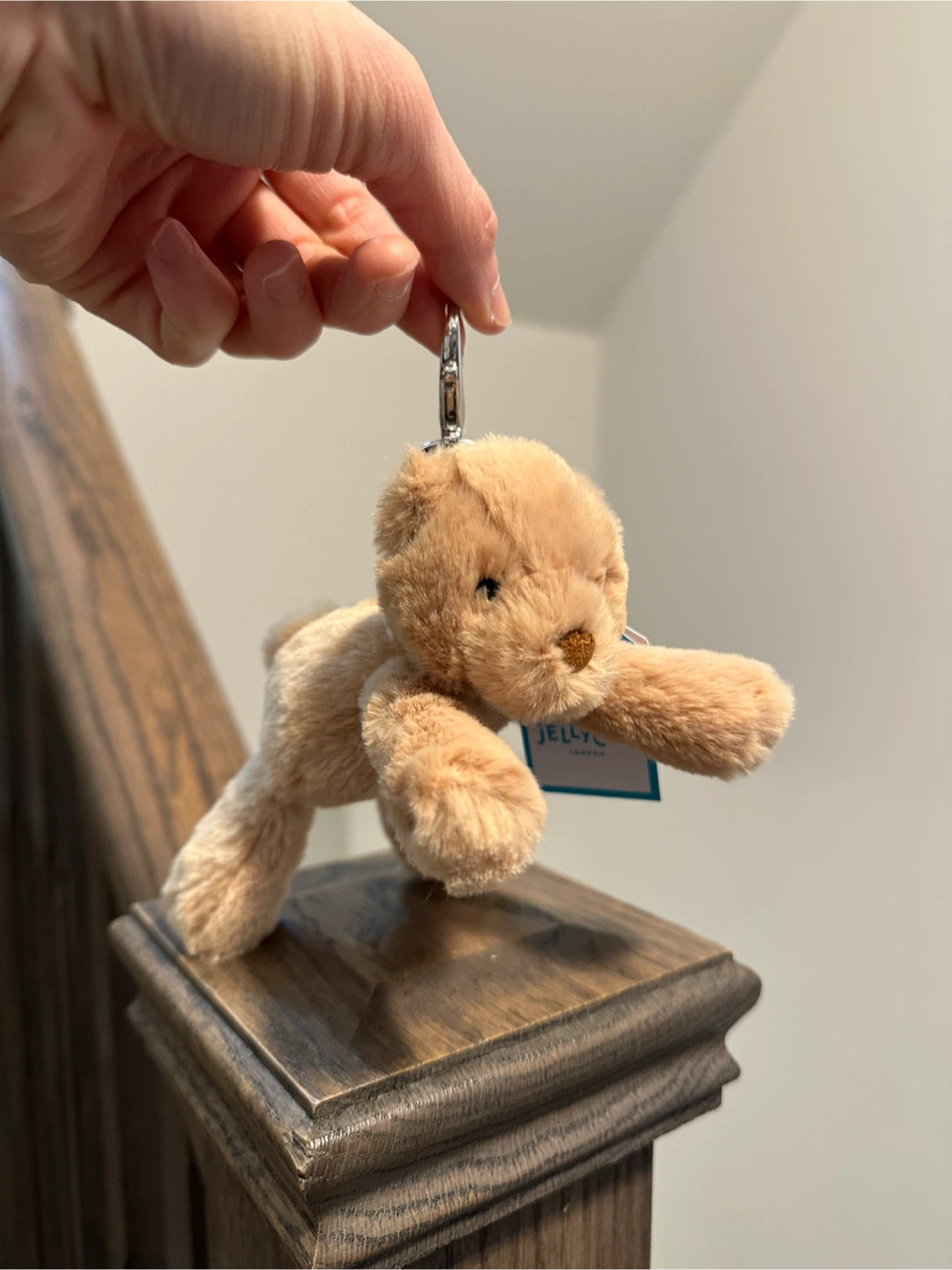 Jellycat Smudge Bear Bag Charm 🧸 Rare & Super Soft! - photo 2