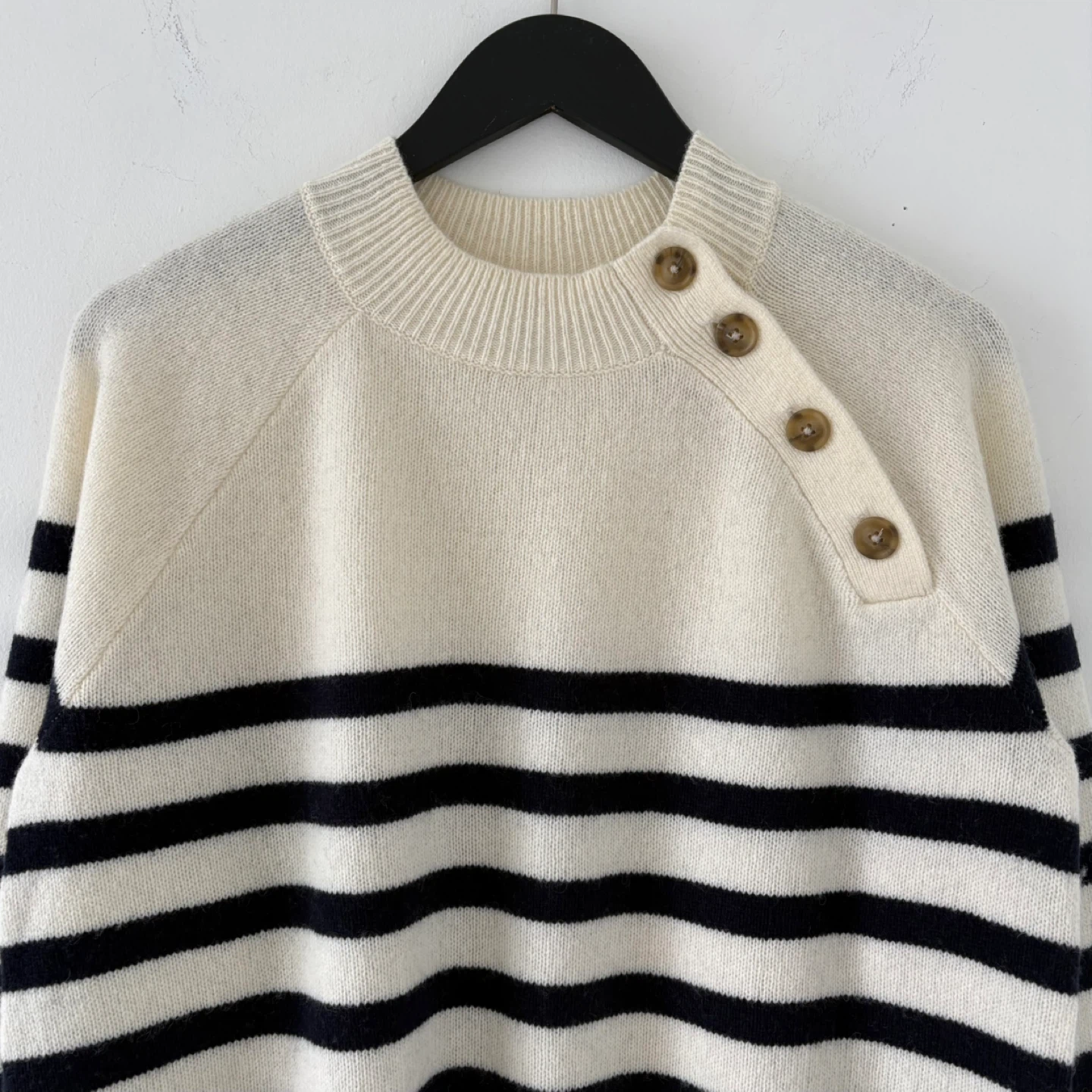 L.L. Bean Wool-Blend Raglan Sleeve Striped Sweater - photo 2