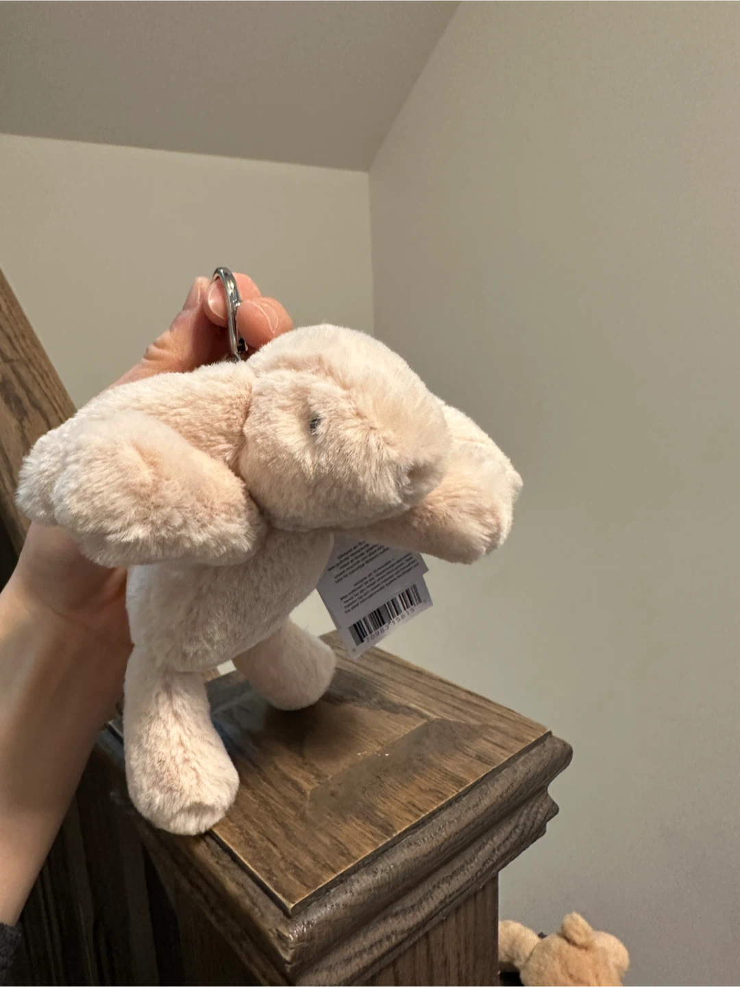 Jellycat Smudge Rabbit Bag Charm 🐰 Rare & Ultra-Soft! - photo 5