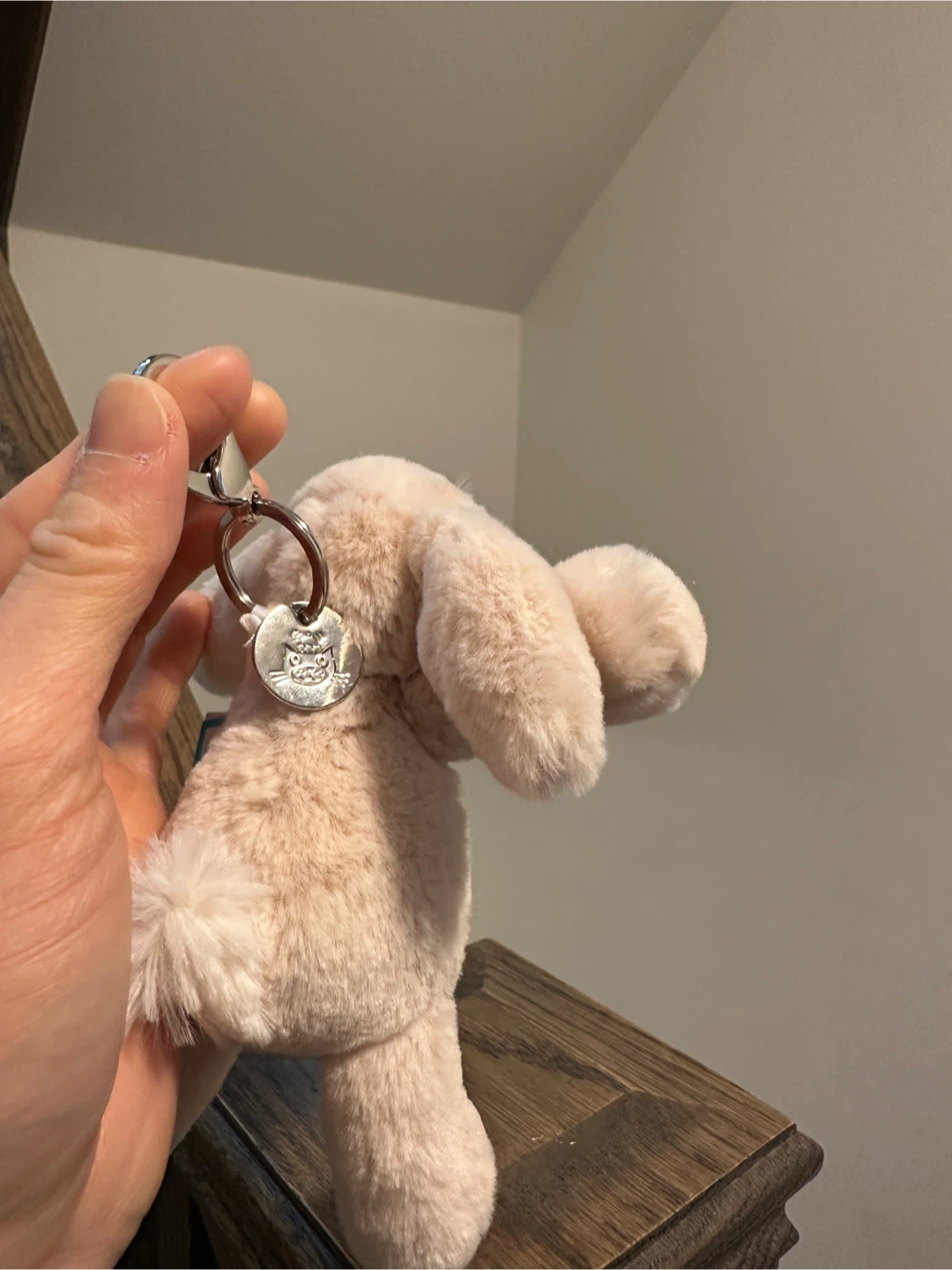 Jellycat Smudge Rabbit Bag Charm 🐰 Rare & Ultra-Soft! - photo 2