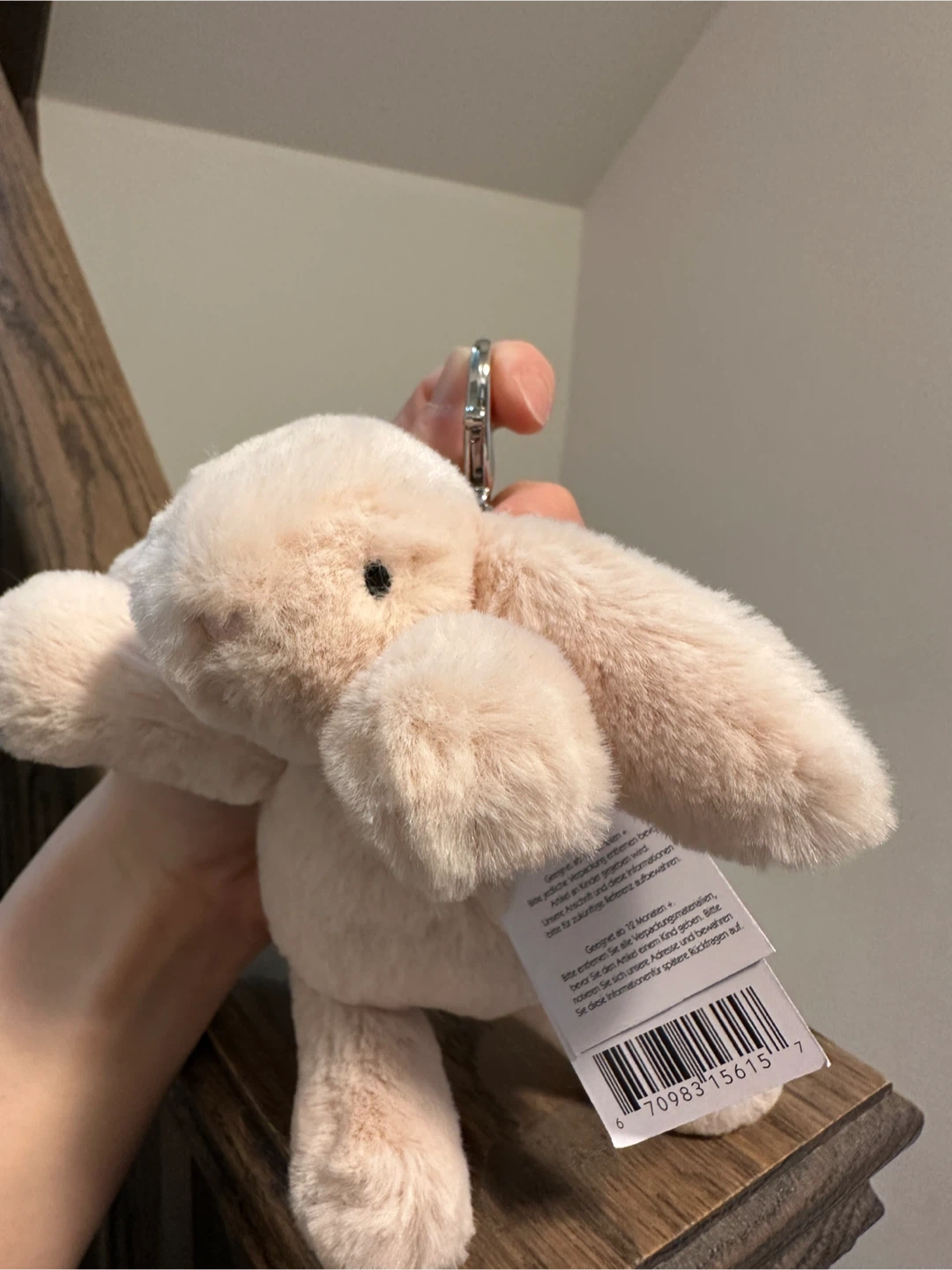 Jellycat Smudge Rabbit Bag Charm 🐰 Rare & Ultra-Soft!