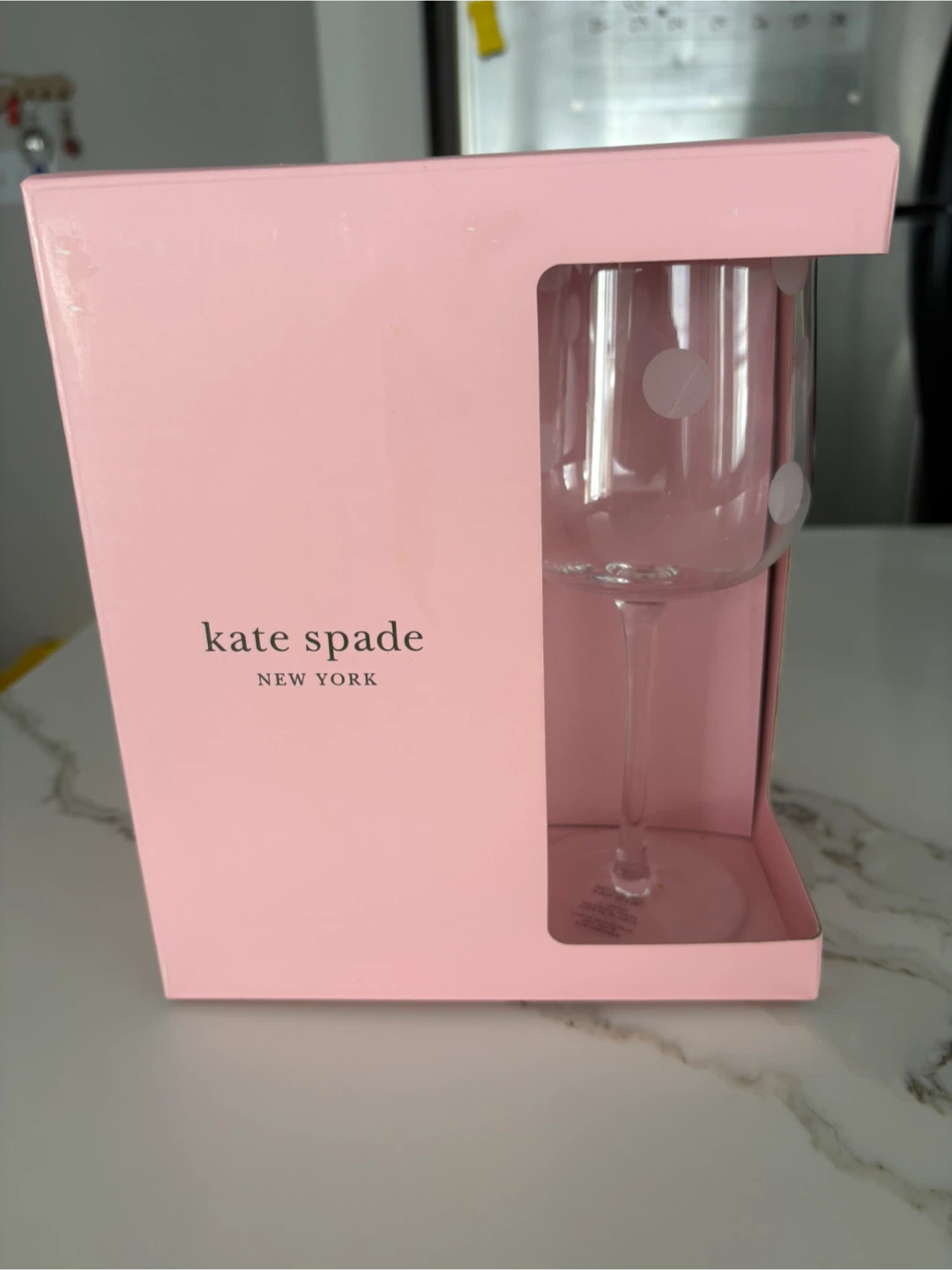 Kate Spade New York Pearl Place Etched Wine Glasses Set of 4
