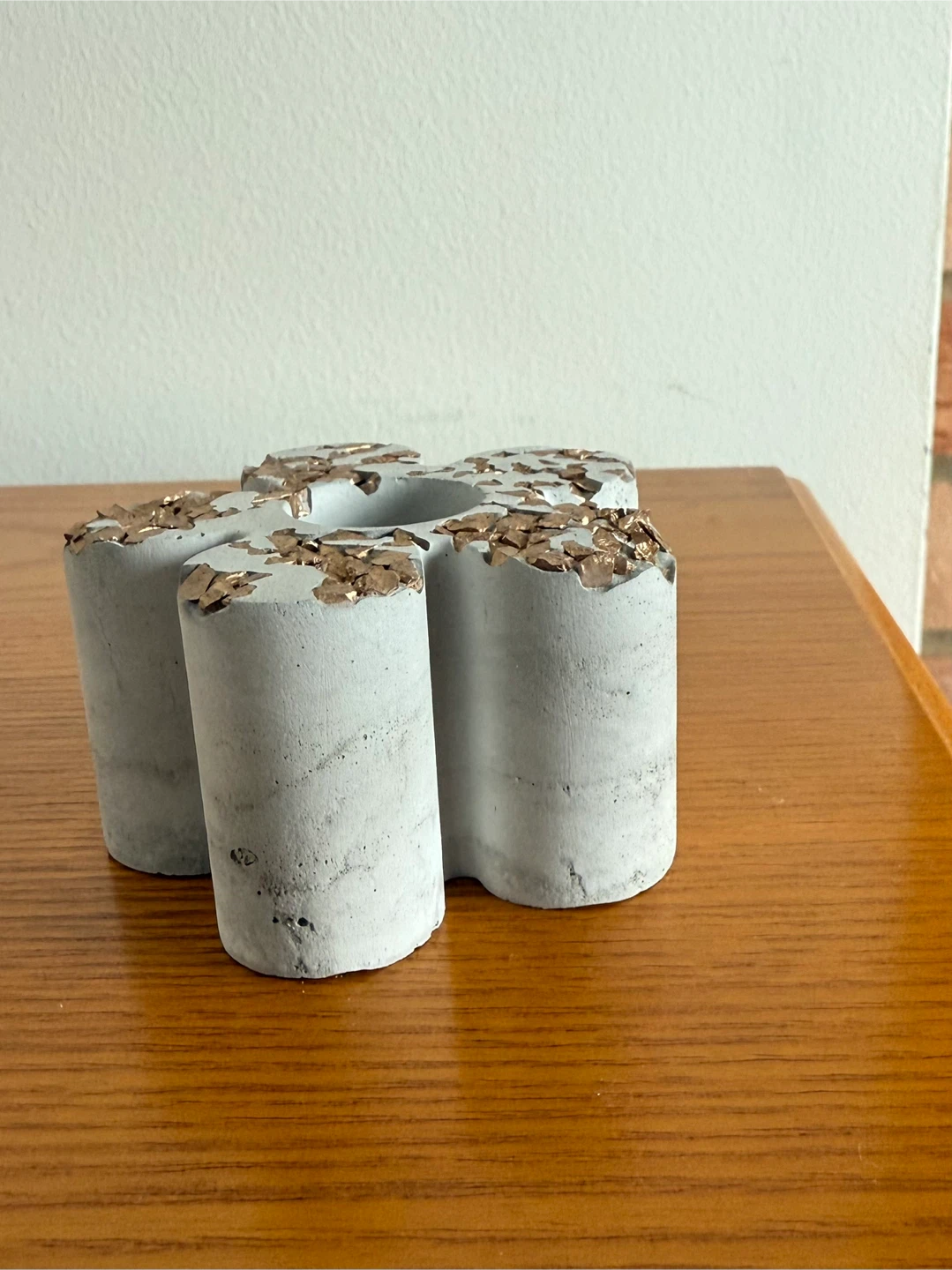 Concrete Flower Candle Holder - photo 3
