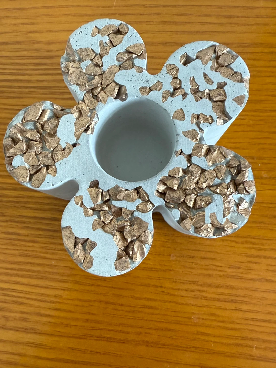 Concrete Flower Candle Holder - photo 2