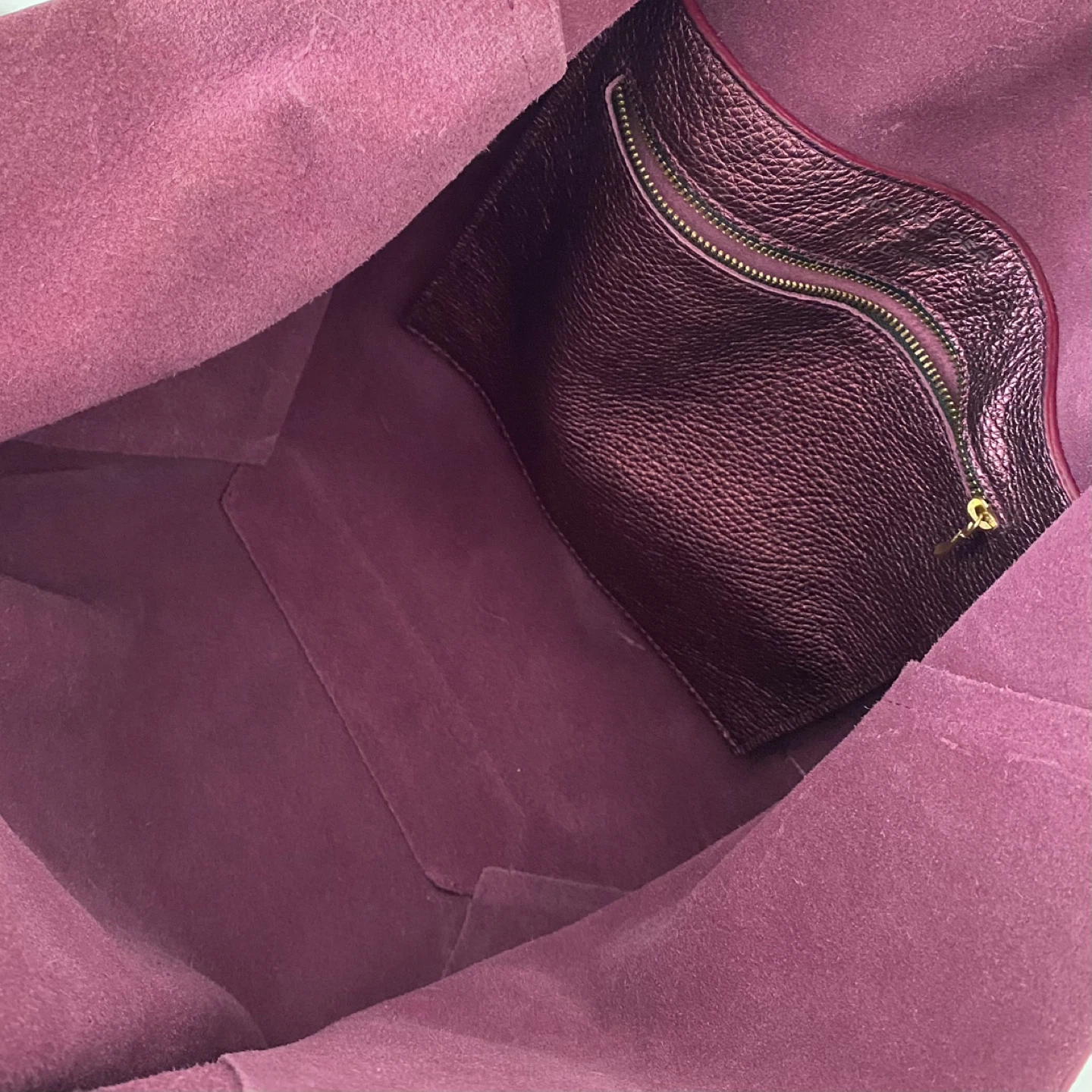 Kurt Geiger London Violet Metallic Slouchy Leather Tote - photo 5