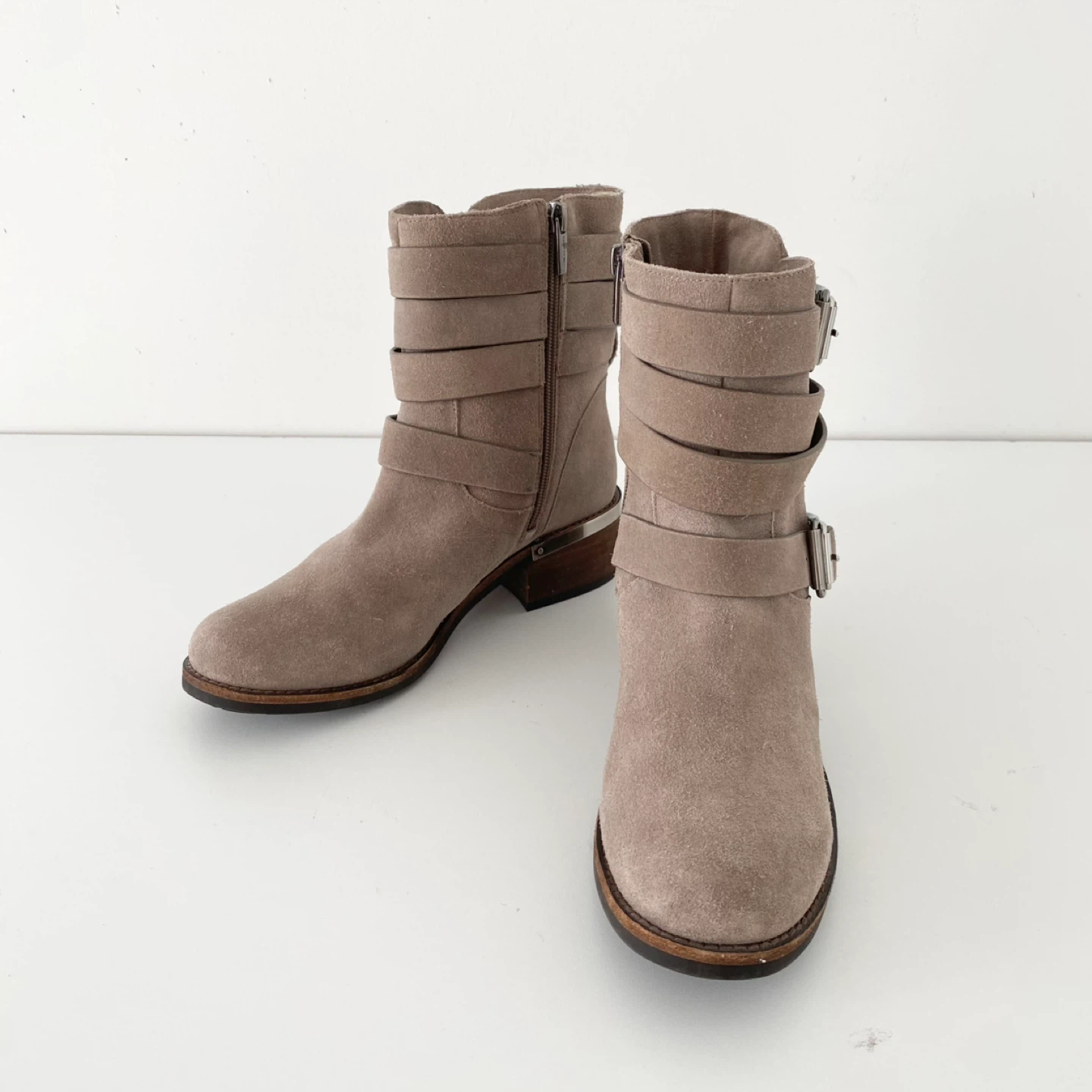 Vince Camuto Suede Webey Moto Boots
