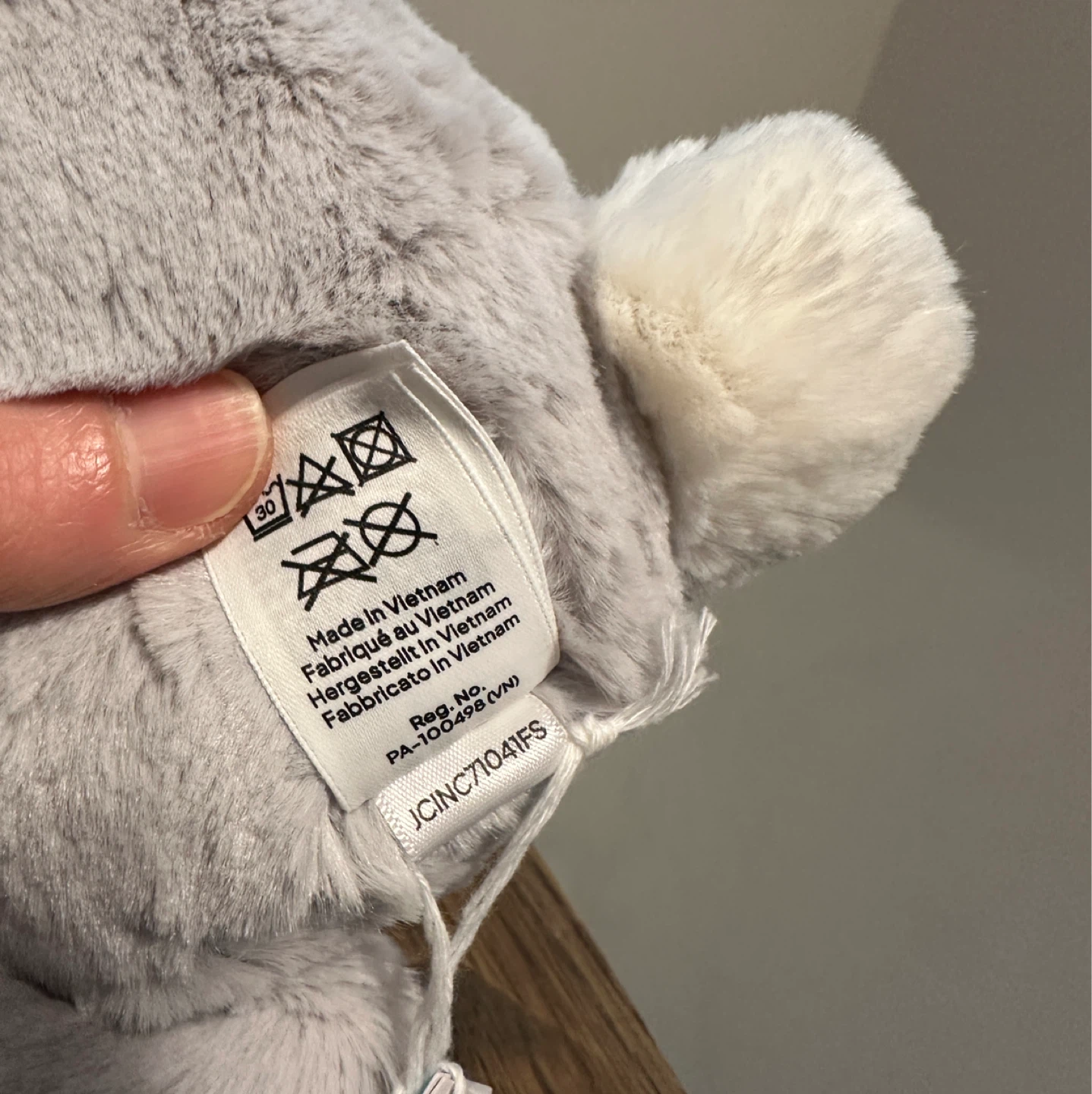 Jellycat Blossom Grey Bunny ‘Bloom’ 🐰 Floral Ears & Feet - photo 4