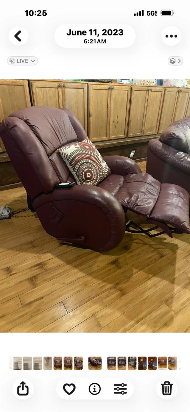 Burgundy Recliner Chair - photo 4