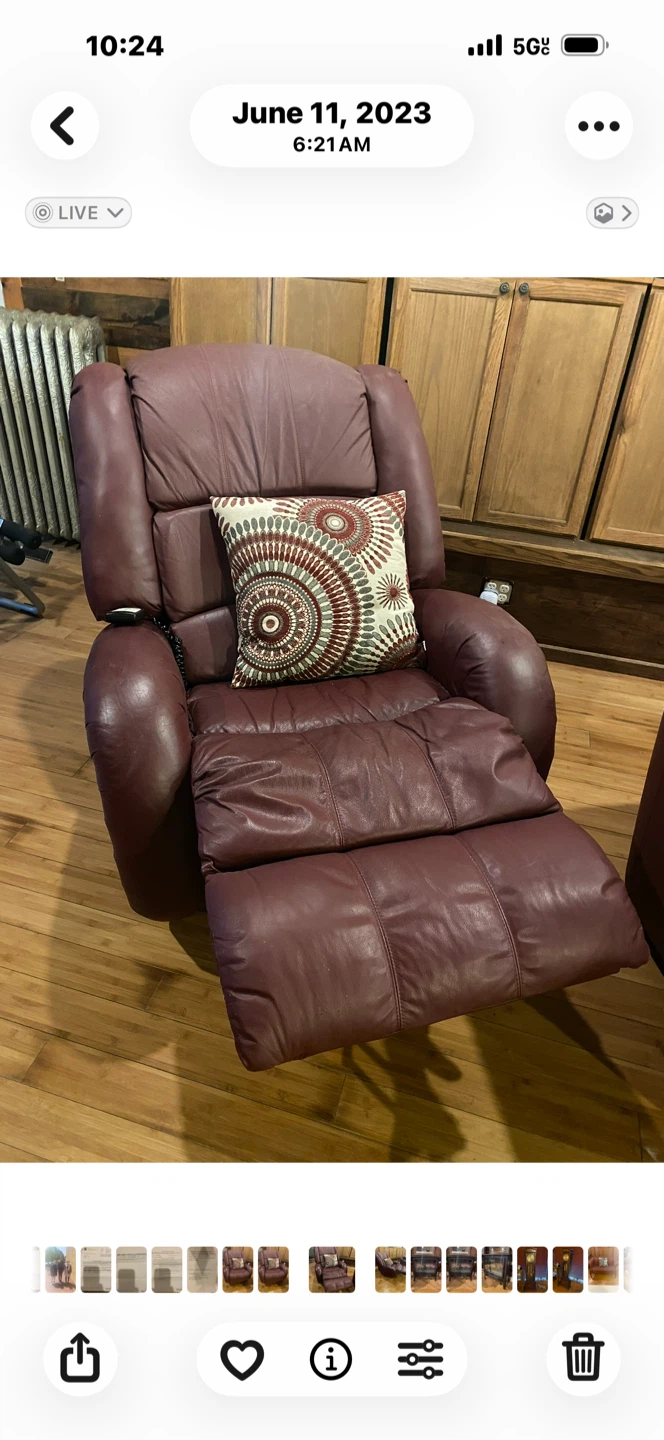 Burgundy Recliner Chair - photo 3