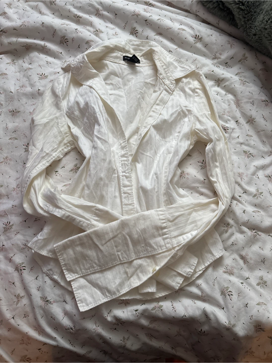 White Button-Up Shirt - photo 2