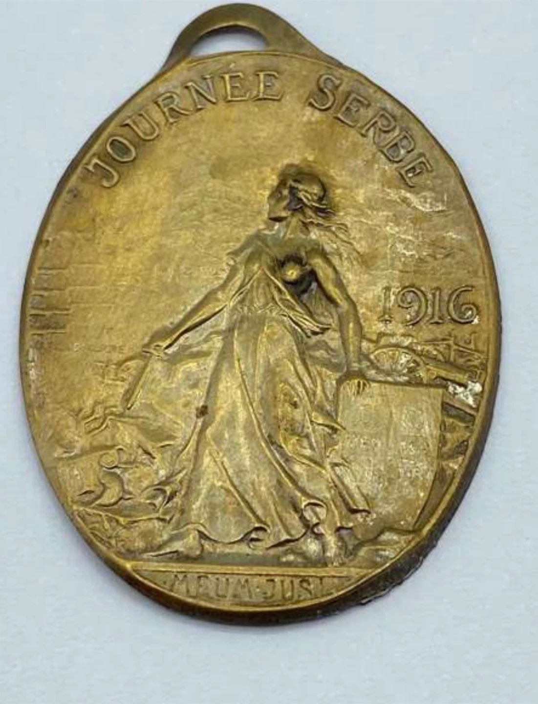 1916 WWI FRENCH Journee Serbe 1916 Medal - photo 2