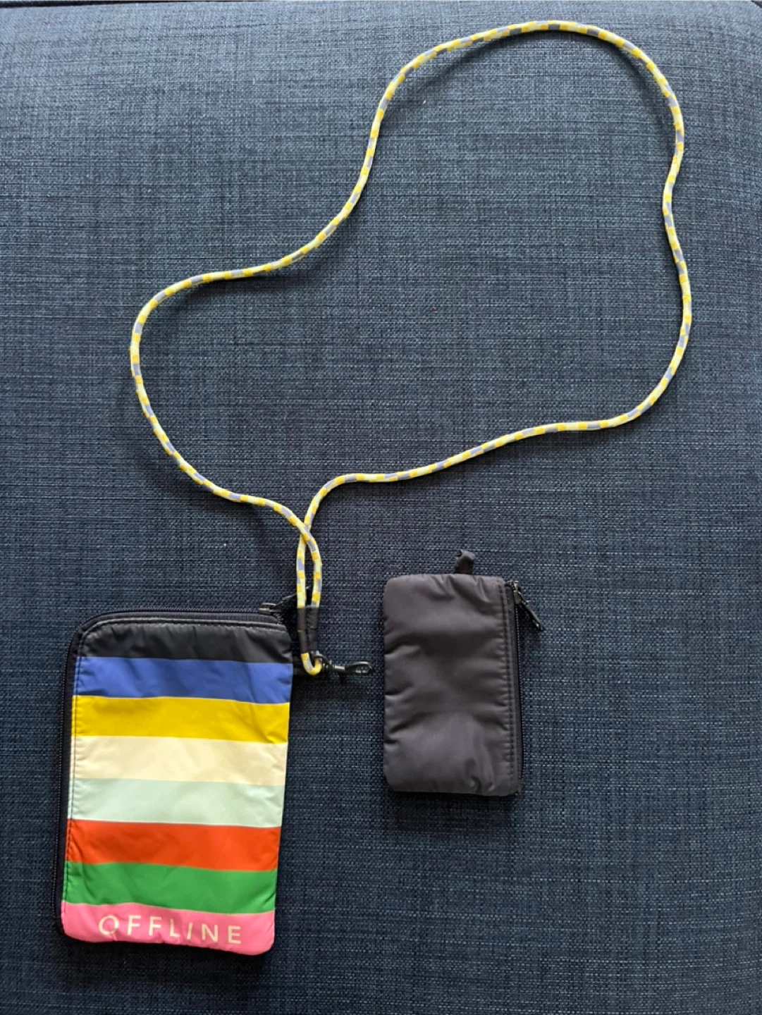 OFFLINE by Aerie Multi-Color Striped Pouch with Lanyard