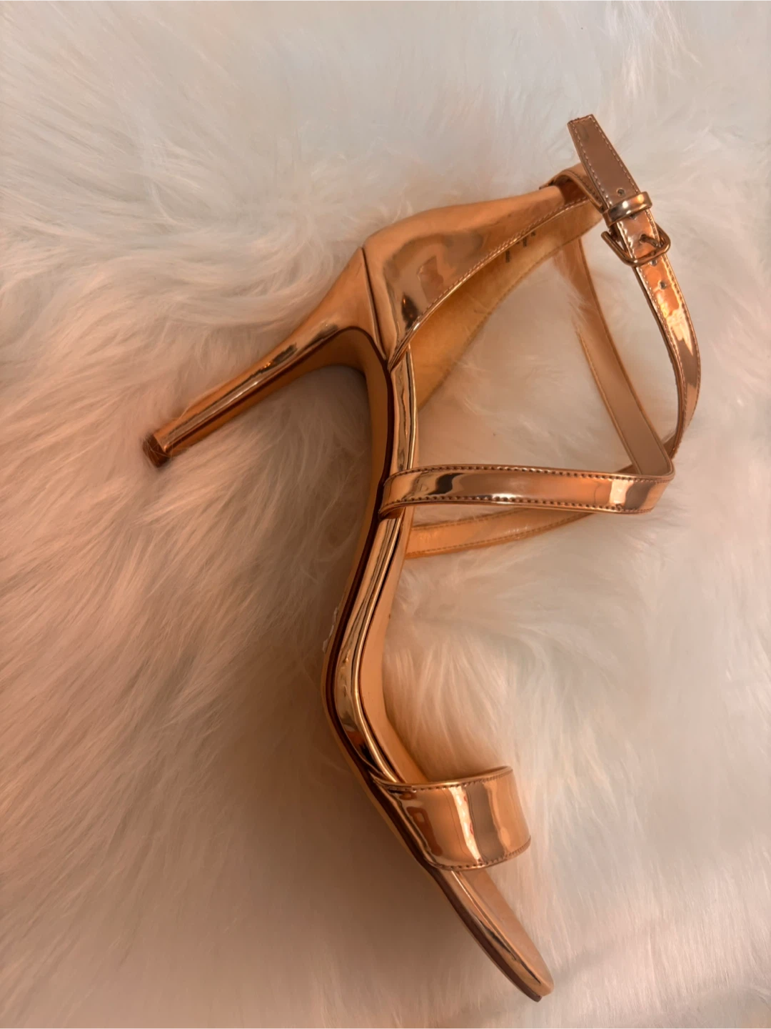Nine West Rose Gold Strappy High Heel Sandals - photo 2