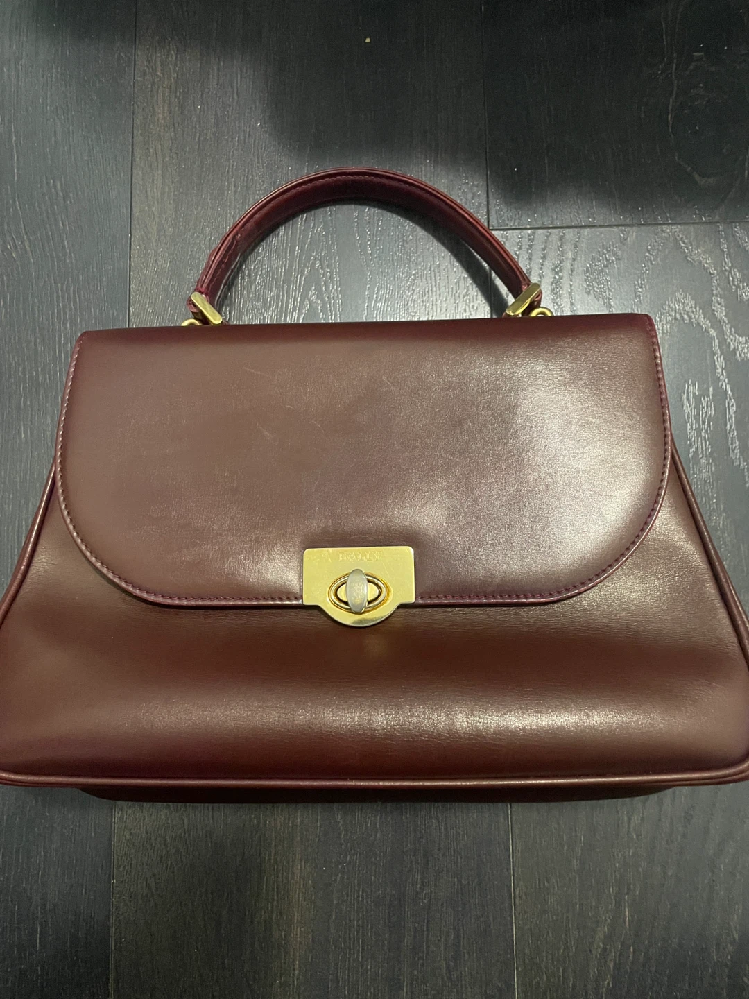 Bally Leather Handbag - Burgundy