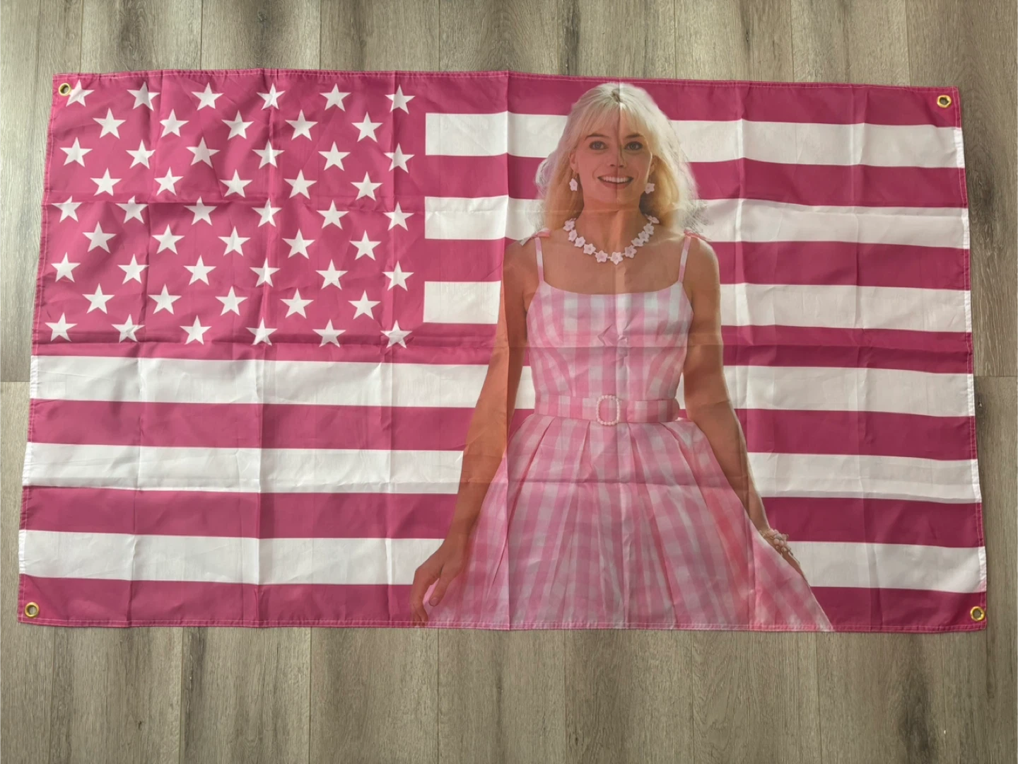 Pink Barbie American Flag