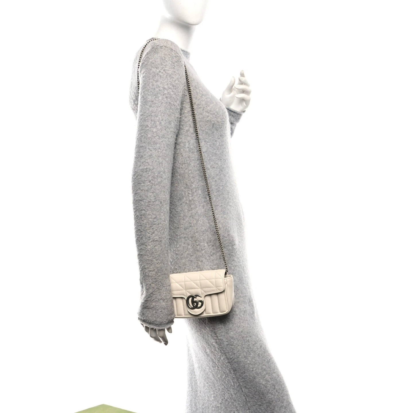 Gucci Aria Super Mini GG Marmont Bag (Mystic White) - photo 2