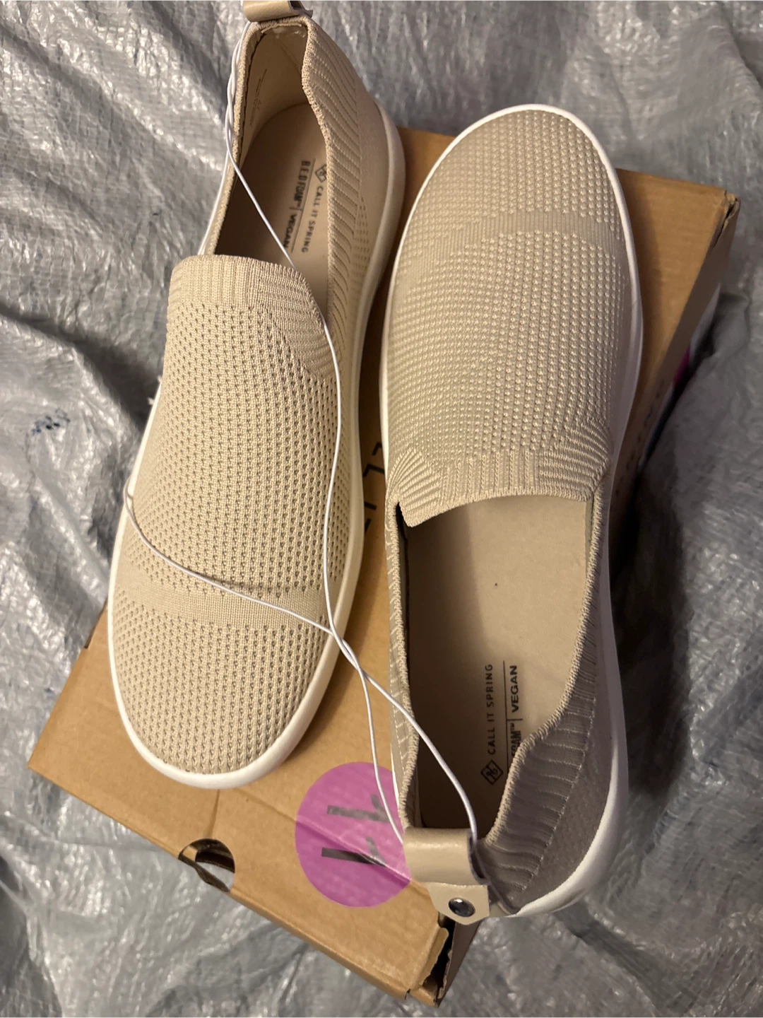 Call It Spring Women's Slip-On Sneakers - Tan - Size 11