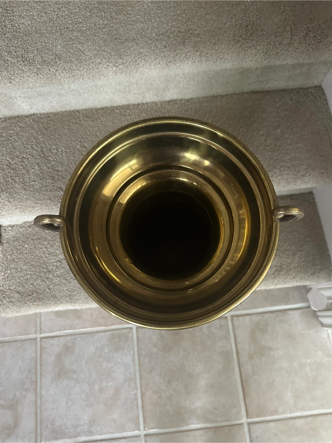Vintage Brass and Bronze Tone Vase with Handles - photo 4