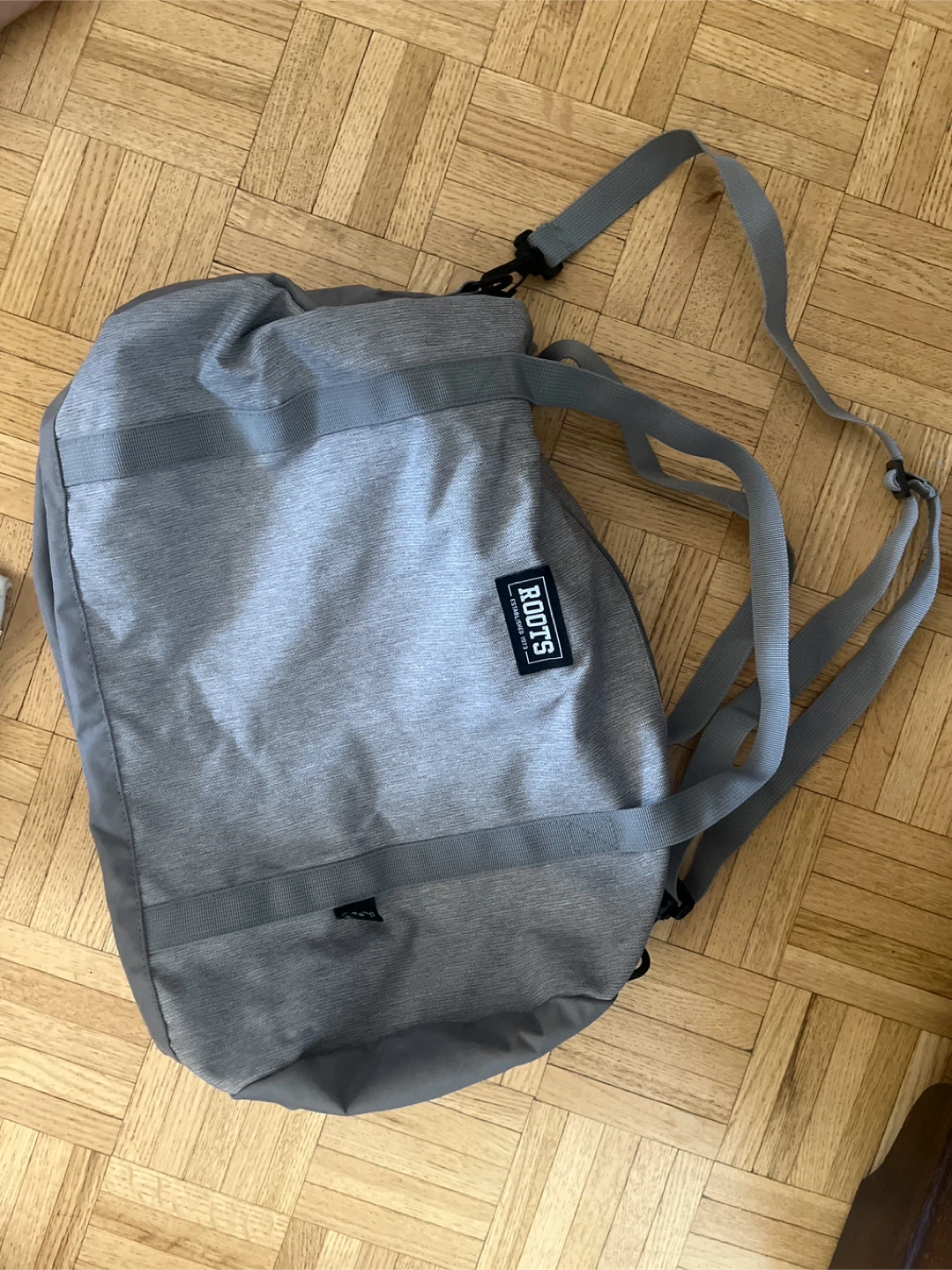 Roots Grey Duffle Bag