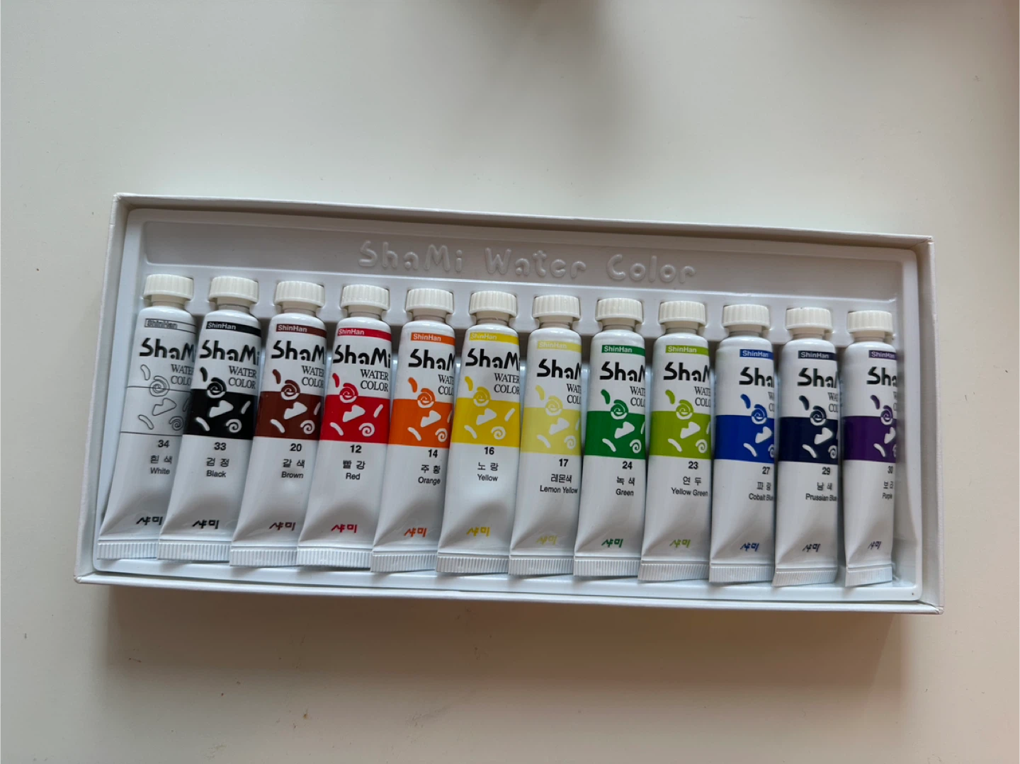 ShinHan ShaMi Water Color Set - 12 Semi Artist Colors
