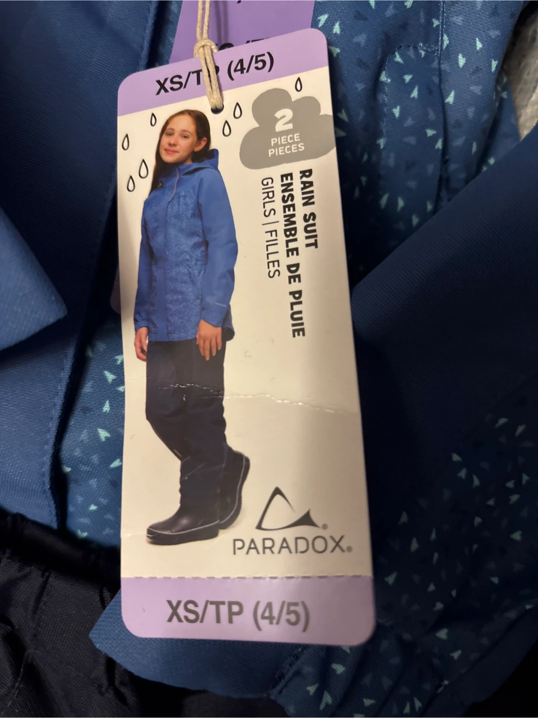 Paradox Girls Rain Suit XS/TP (4/5) Blue - photo 2