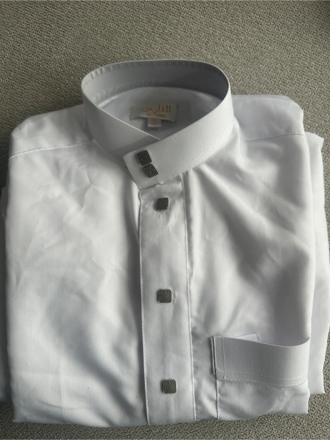 Al Fares White Thobe Size 56 - Slim Fit - Chest 20 inches
