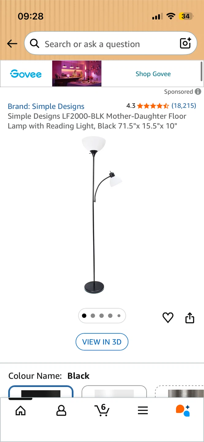 Simple Designs Mother-Daughter Floor Lamp