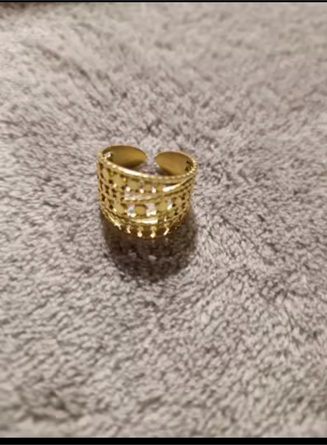 🥕18k gold plated stainless steel ring - photo 3