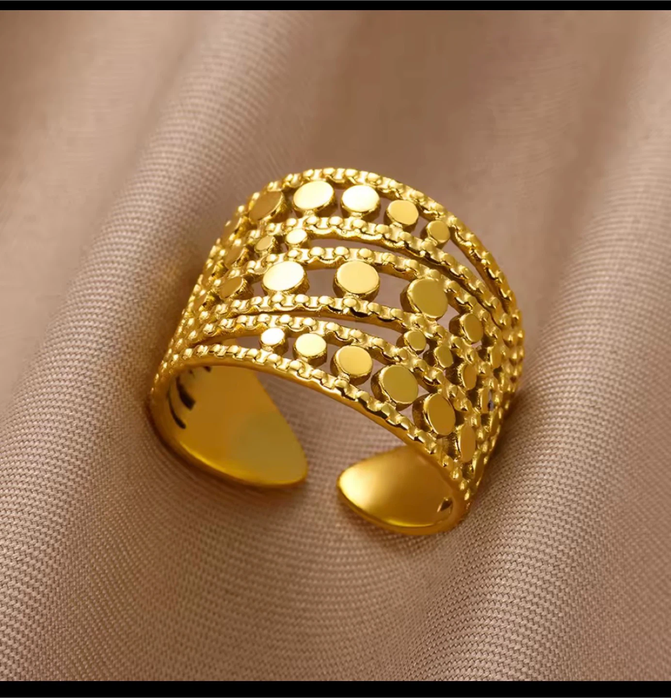 🥕18k gold plated stainless steel ring
