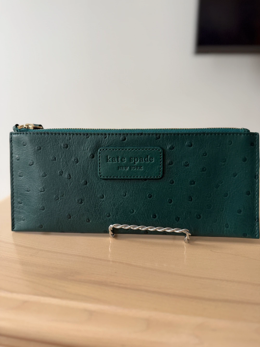 Kate Spade "Ostrich" Embossed Wristlet