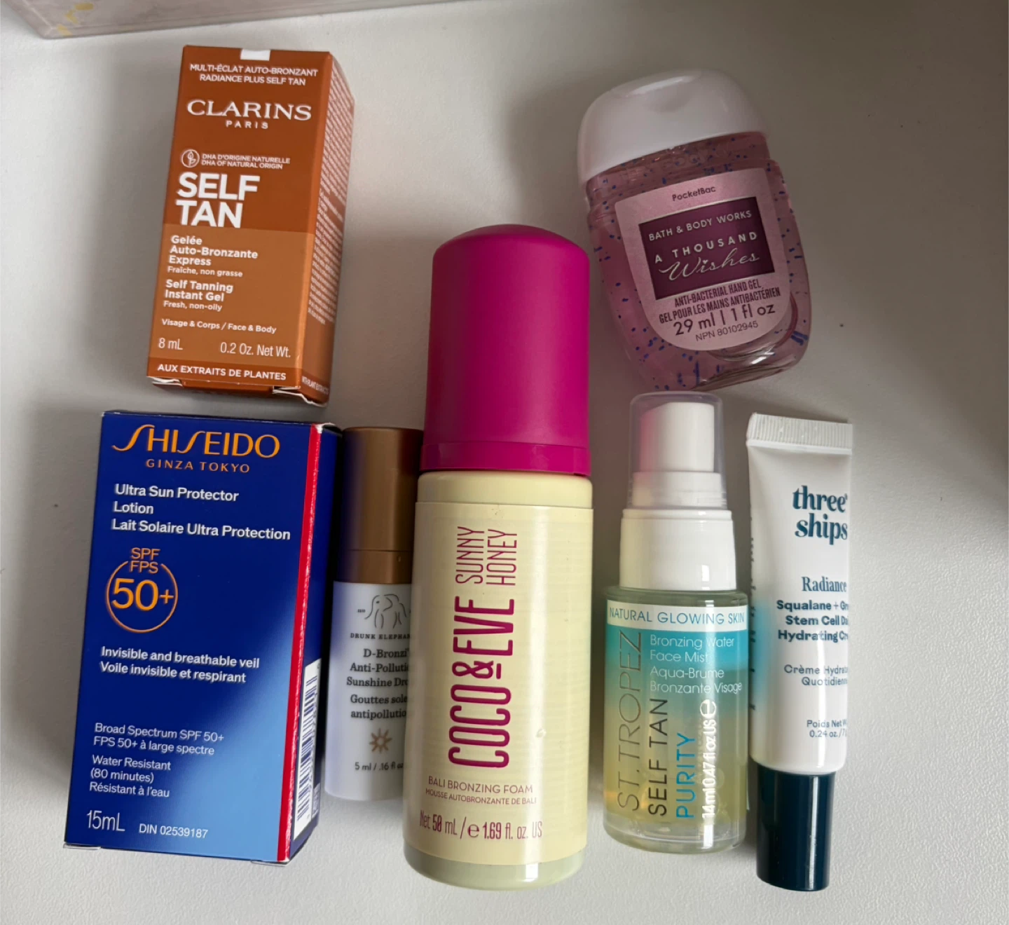 Mini Skincare - Tanners, sunscreen, moisturizer and sanitizer