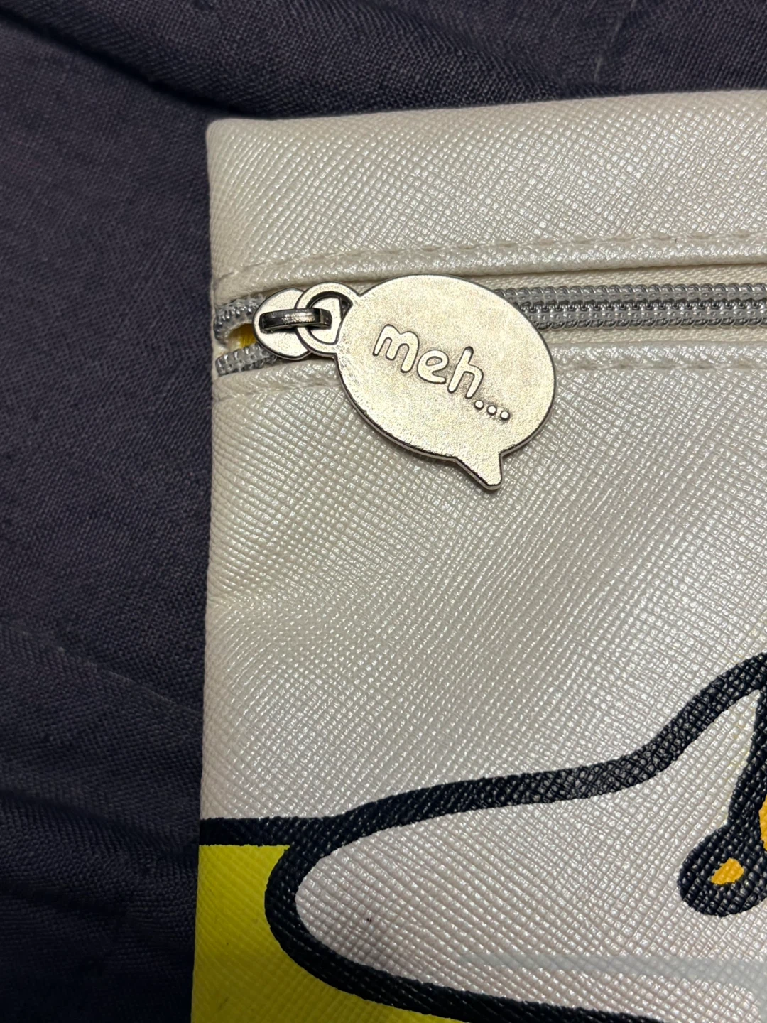 Gudetama "Meh..." Zippered Pouch Cosmetic Bag - photo 4