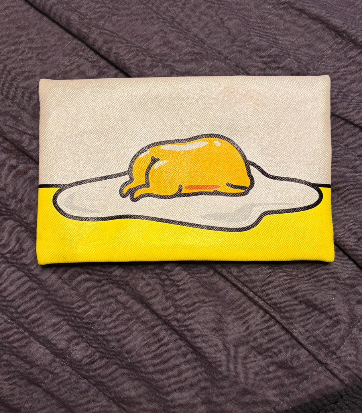 Gudetama "Meh..." Zippered Pouch Cosmetic Bag - photo 3