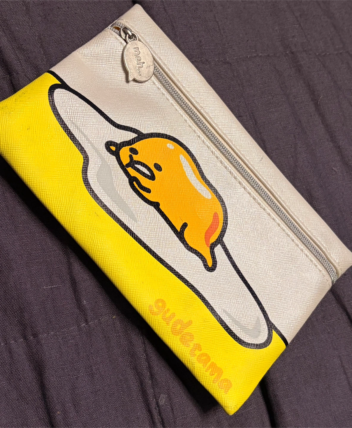 Gudetama "Meh..." Zippered Pouch Cosmetic Bag