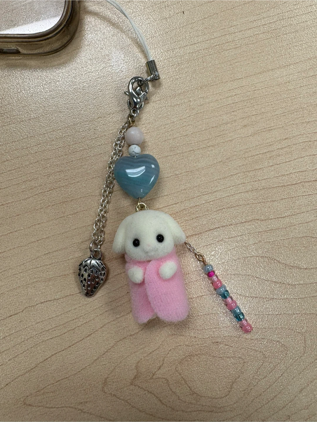 CALICO CRITTERS Custom Phone Charm Keychain! Flora Rabbit Baby - photo 3