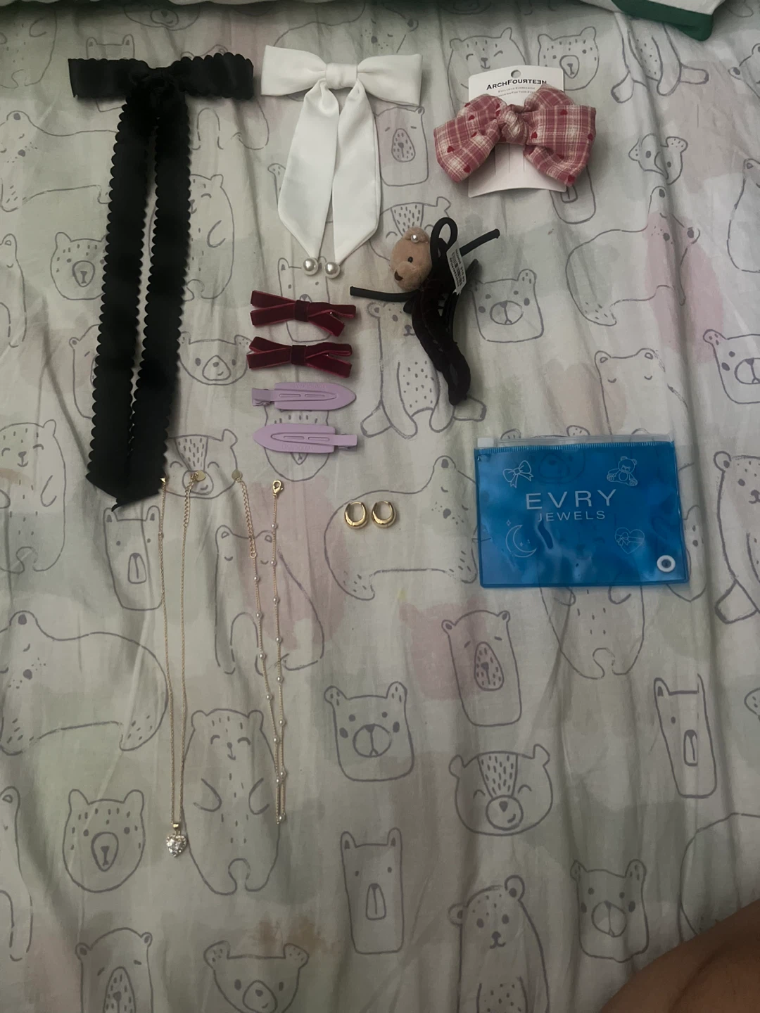 🎀✨ Cute Accessories Bundle Set (Jewelry + Hair Accessories) ✨🎀