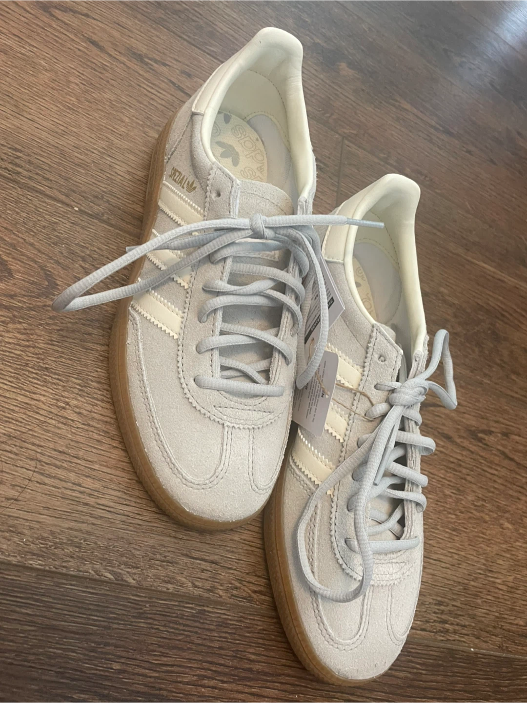 Adidas Spezial Light Grey Suede Gum Sole Sneakers - photo 3