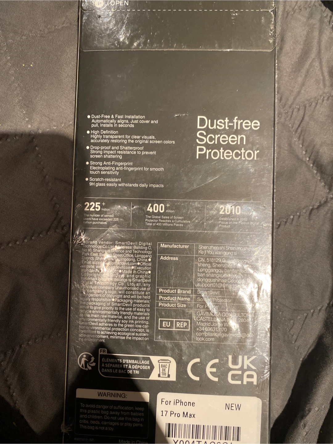 Smart Devil Dust-free Screen Protector for iPhone 17 Pro Max - photo 3