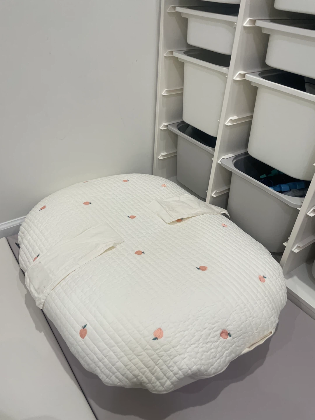 Quilted Baby Nest with Peach Pattern 🥕