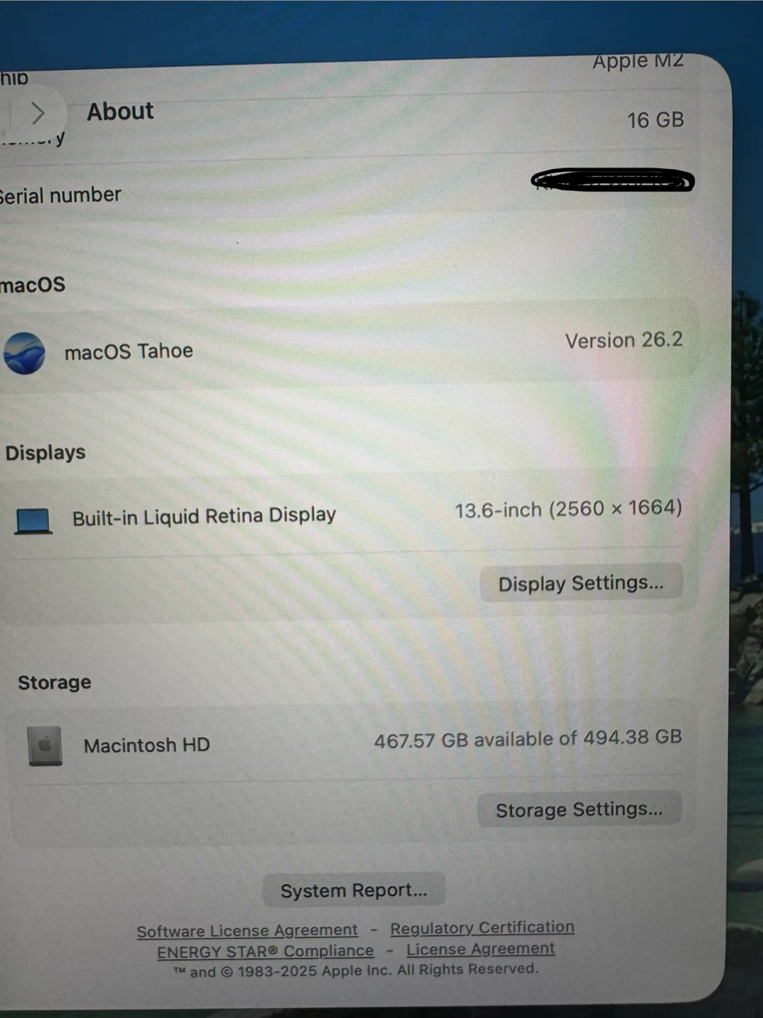 M2 Macbook Air with 16GB Ram and 512GB SSD - photo 2