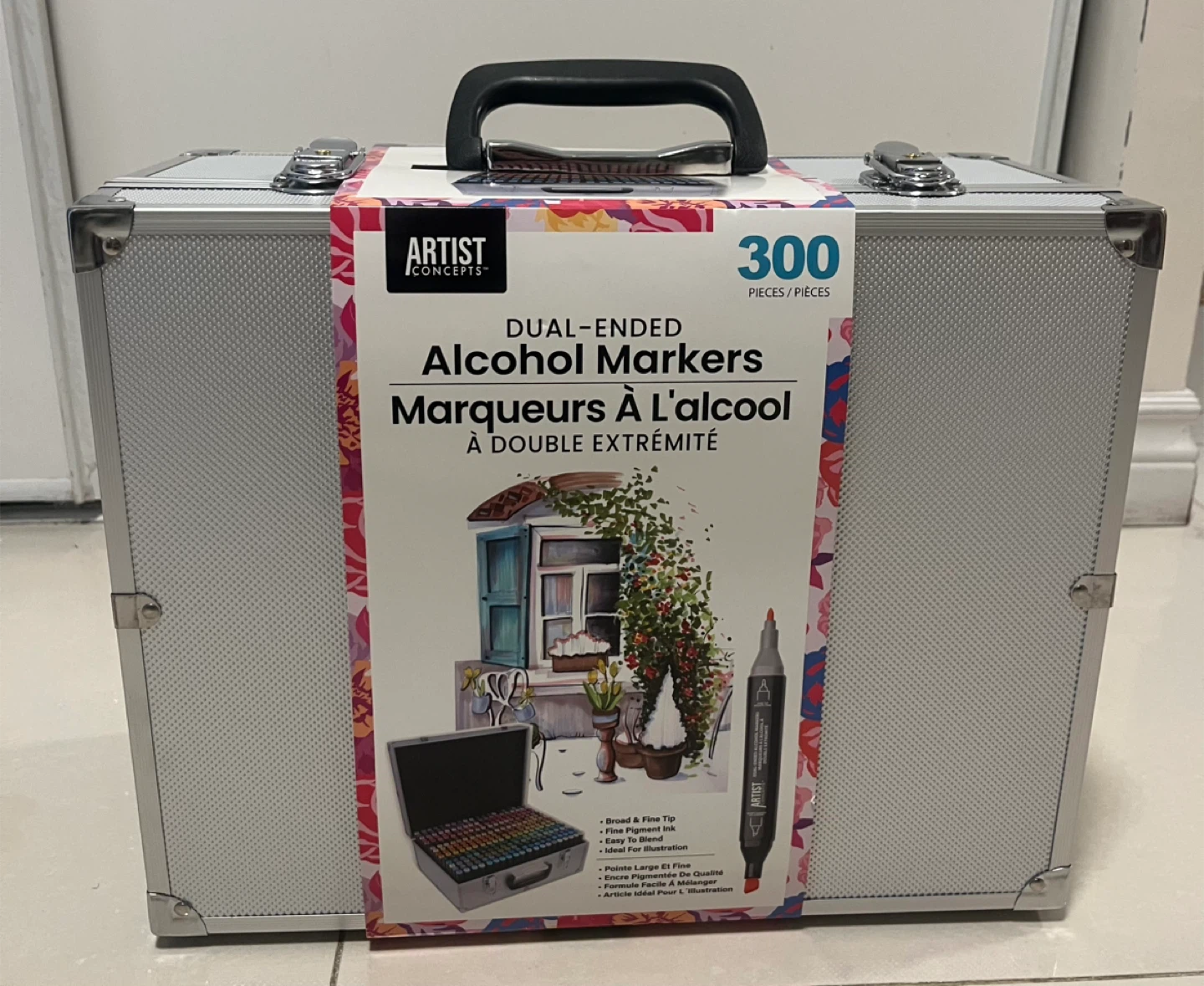 Artist Concepts 300 Dual-Ended Alcohol Markers Set with Case