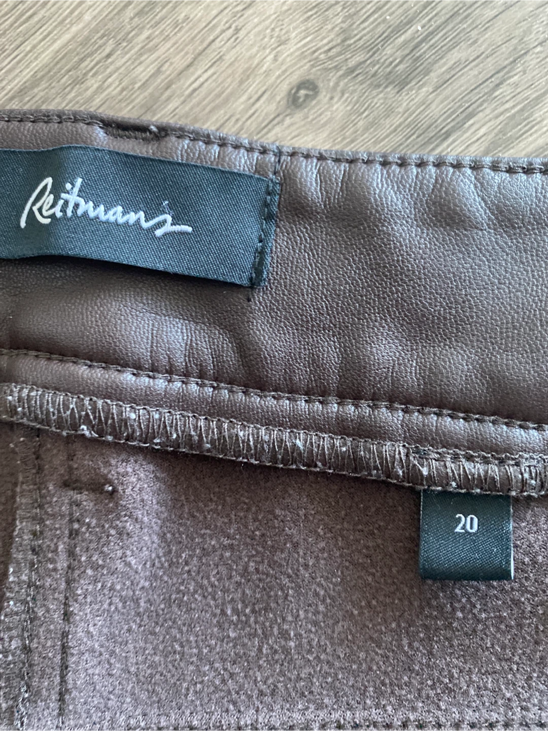 Reitman's Brown Faux Leather Pants - Size 20 - photo 3