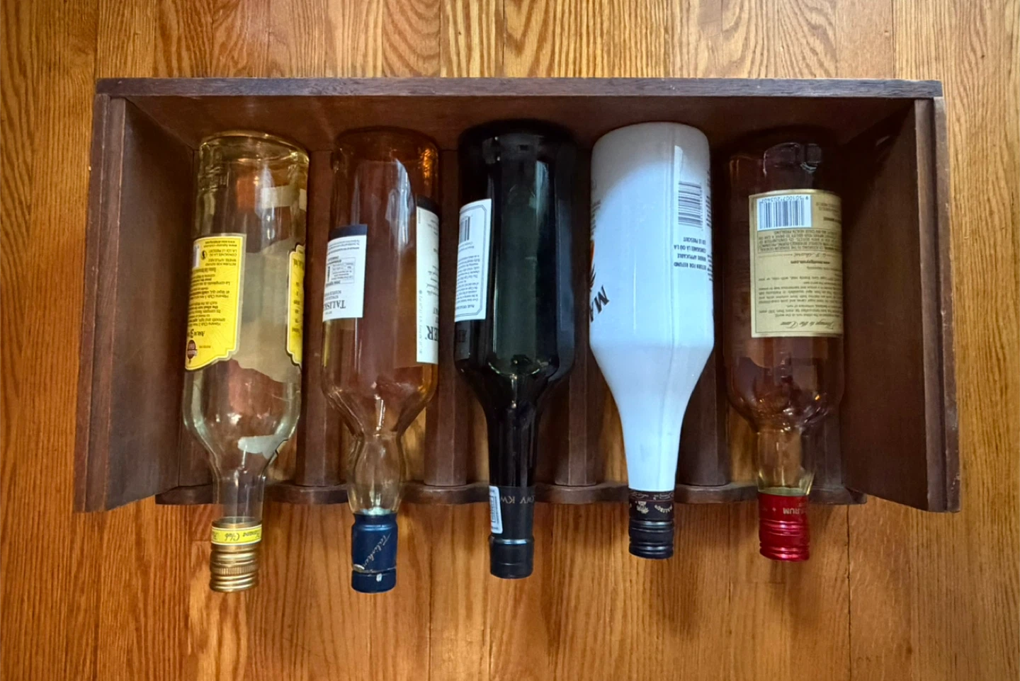 Wooden 5-Bottle Wine Rack - photo 2