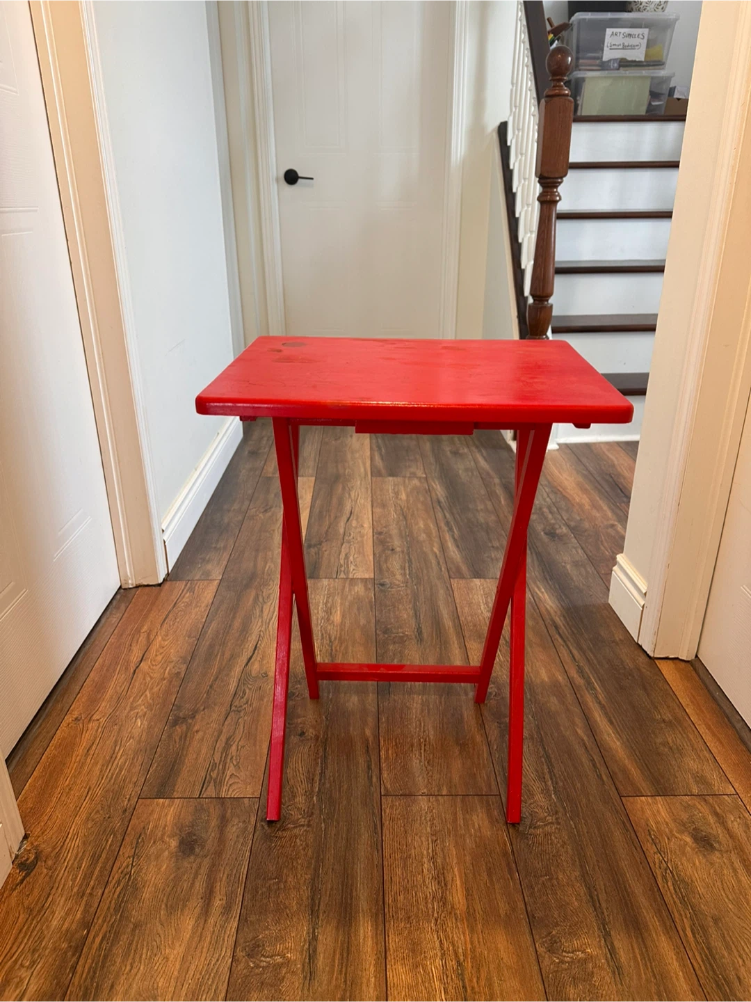 Foldable hand-painted wooden stool - photo 2