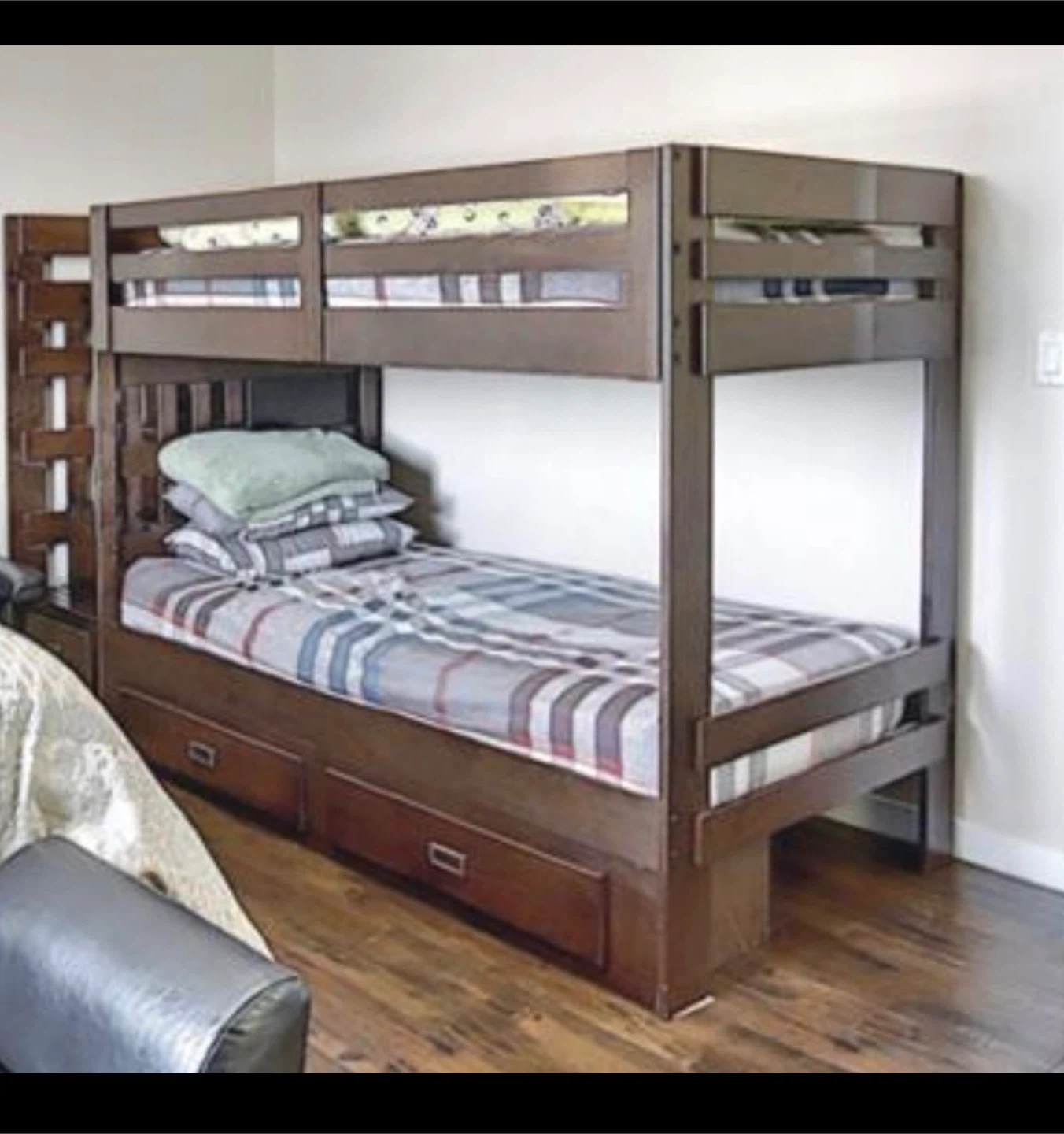 Wooden Bunk Bed with Drawers - photo 2