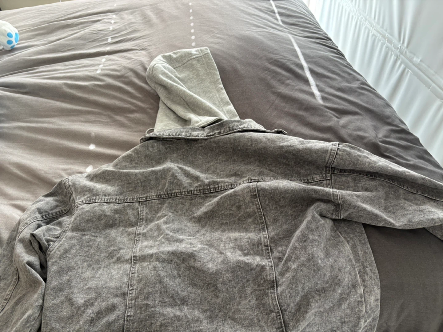 Grey Denim Hoodie Jacket - photo 2
