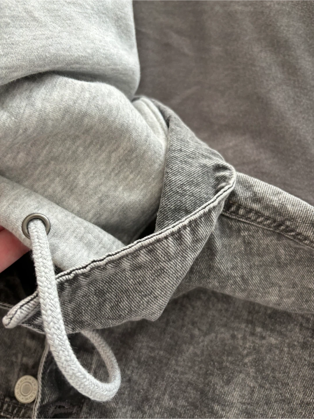 Grey Denim Hoodie Jacket - photo 4